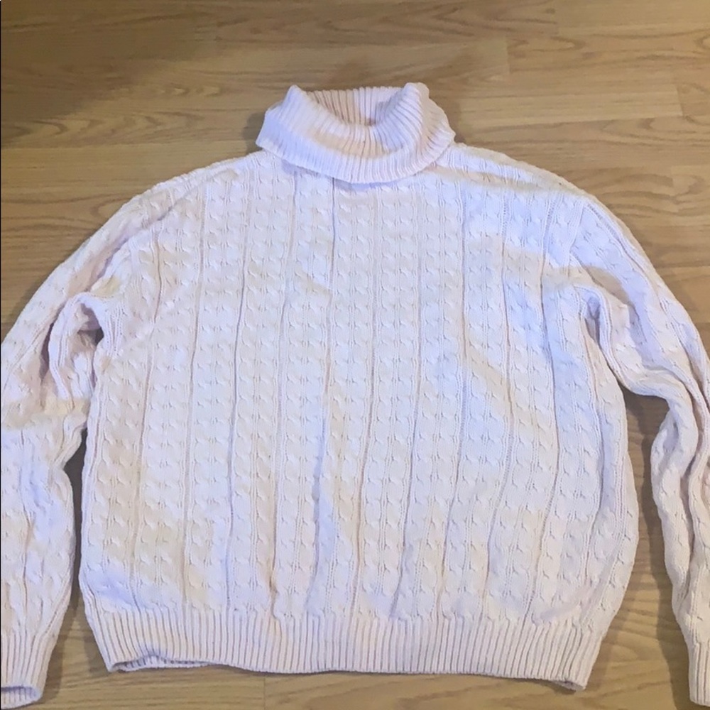 Pink thick turtleneck
